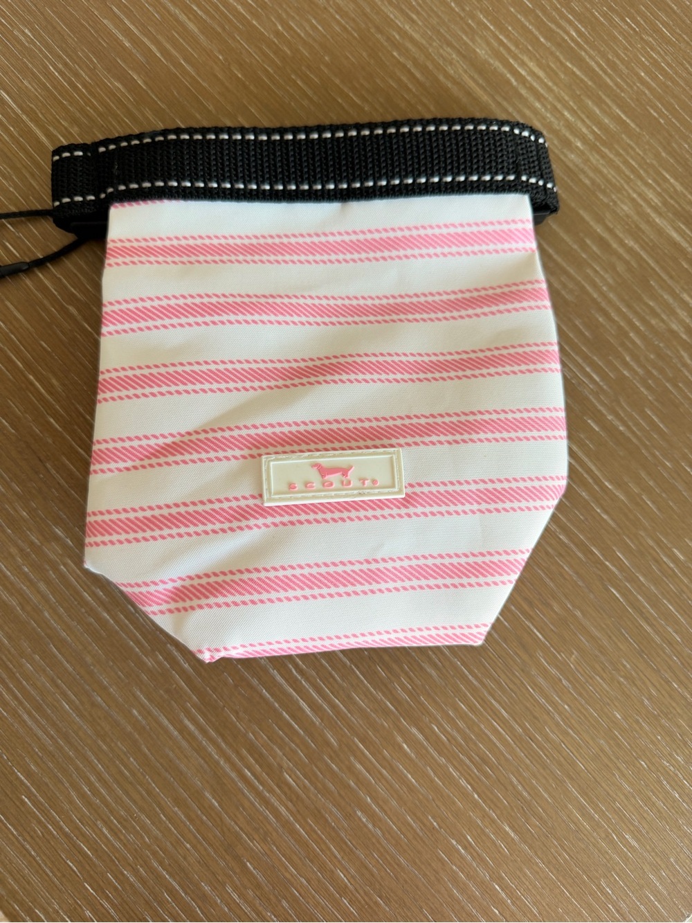 New Scout Pink Stripe Chalk pacifier Bag
